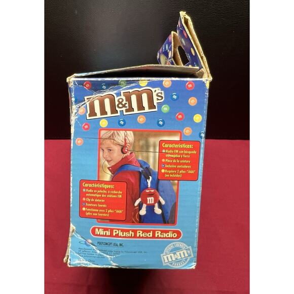 M&Ms Mini Plush Red Radio With Headphones Collectible Radio Shack Exclusive - Picture 3 of 5